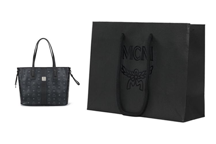 Сумка MCM Liz Visetos черно-серая
