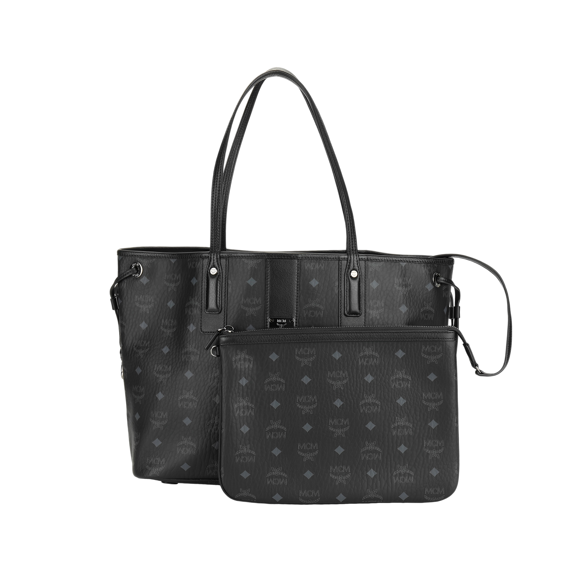 Сумка мужская MCM Liz Visetos черно-серая