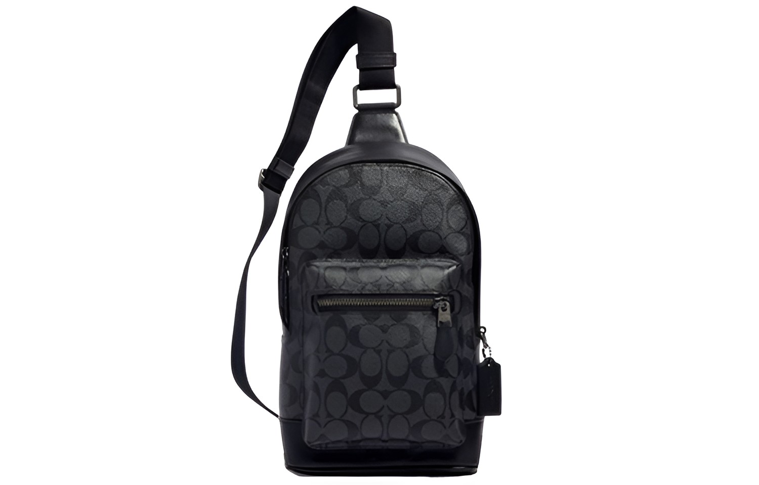 Кроссбоди-сумка мужская COACH West Canvas Patchwork Sling Bag черная среднего размера