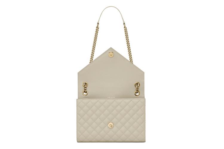 Сумка женская SAINT LAURENT Envelope белая среднего размера