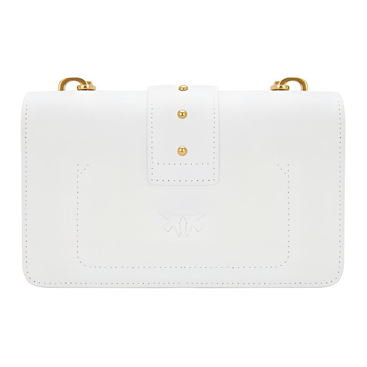 Сумка женская PINKO Simply белая-золотая