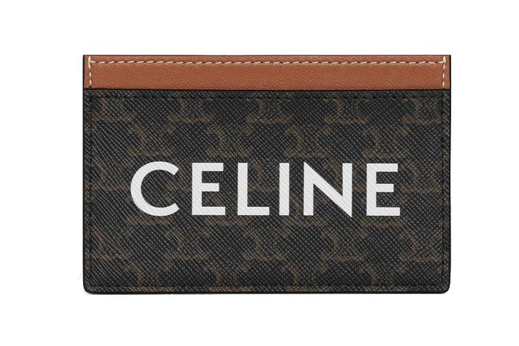 Визитница унисекс CELINE Triomphe Arc De Triomphe коричневая