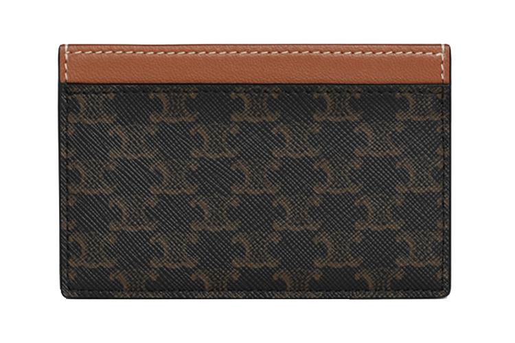 Визитница унисекс CELINE Triomphe Arc De Triomphe коричневая