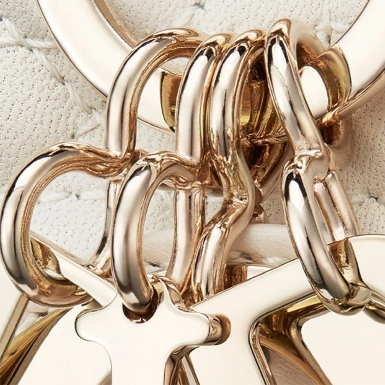 Сумка женская DIOR Lady Dior Mini молочно белого цвета