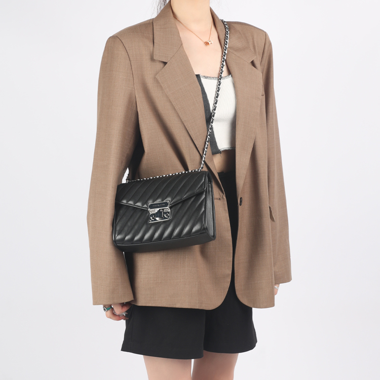 Сумка женская MICHAEL KORS Rose черная, среднего размера