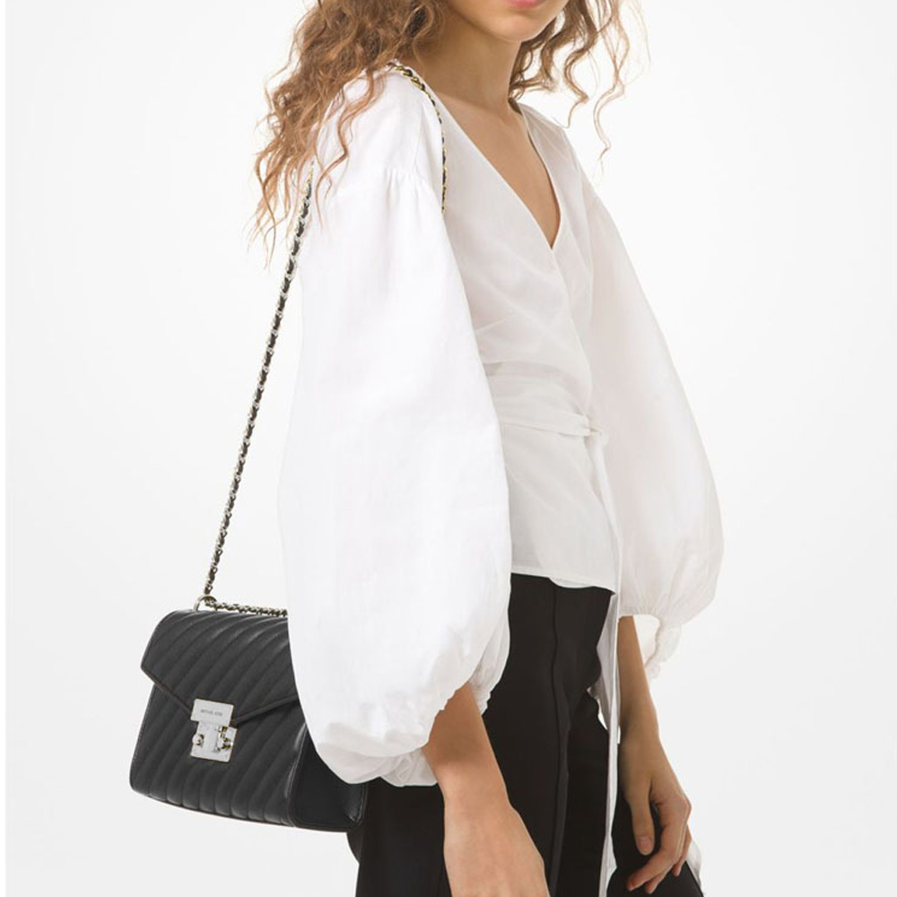 Сумка женская MICHAEL KORS Rose черная, среднего размера