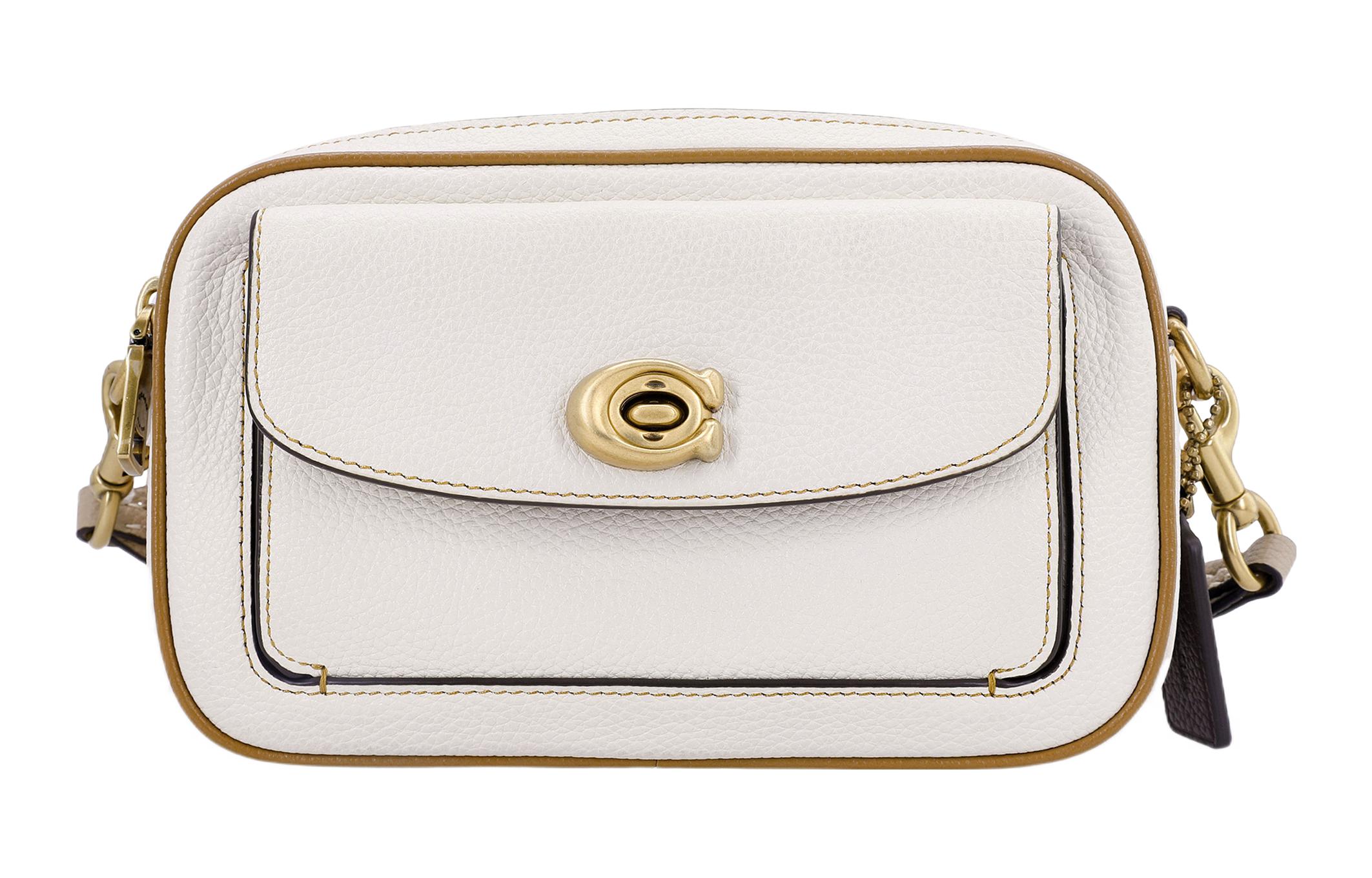 Сумка женская COACH Willow Leather Camera Bag белая