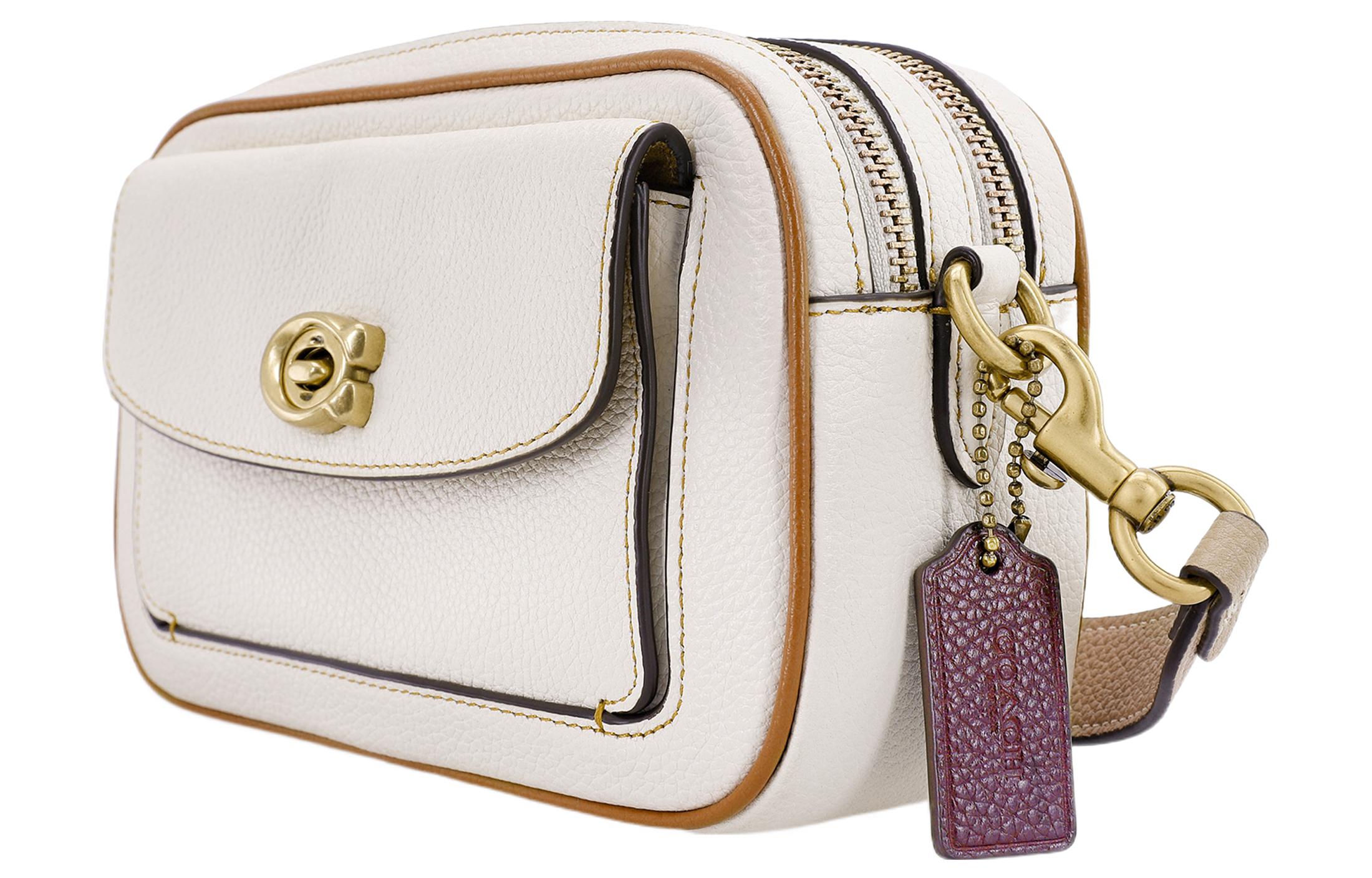 Сумка женская COACH Willow Leather Camera Bag белая