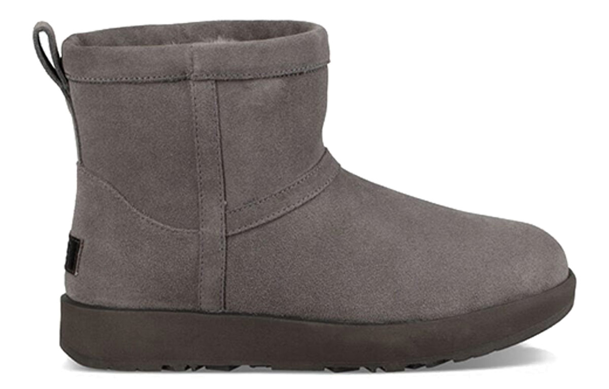 Снежные ботинки женские UGG Classic Mini Waterproof серые, 36 EU