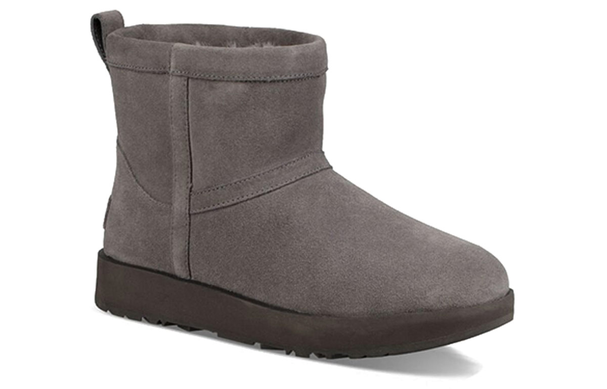 Снежные ботинки женские UGG Classic Mini Waterproof серые, 36 EU
