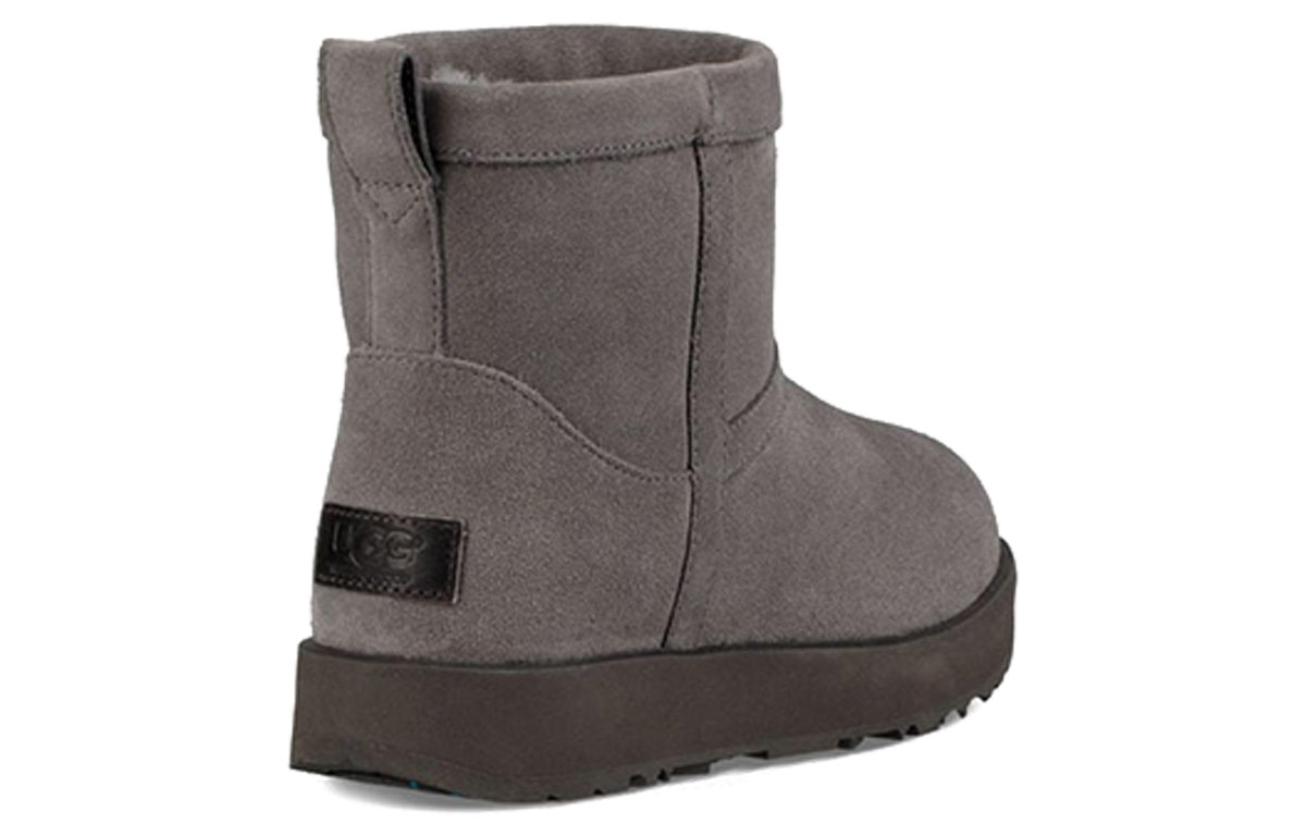 Снежные ботинки женские UGG Classic Mini Waterproof серые, 36 EU