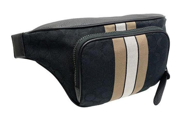 Поясная сумка мужская COACH Thompson Jacquard черная