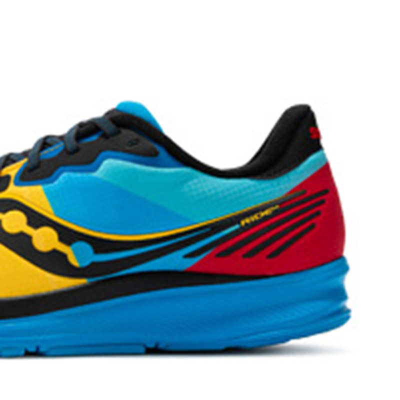 Кроссовки мужские Saucony Ride 14 Runshield желтые-голубые, 43 EU