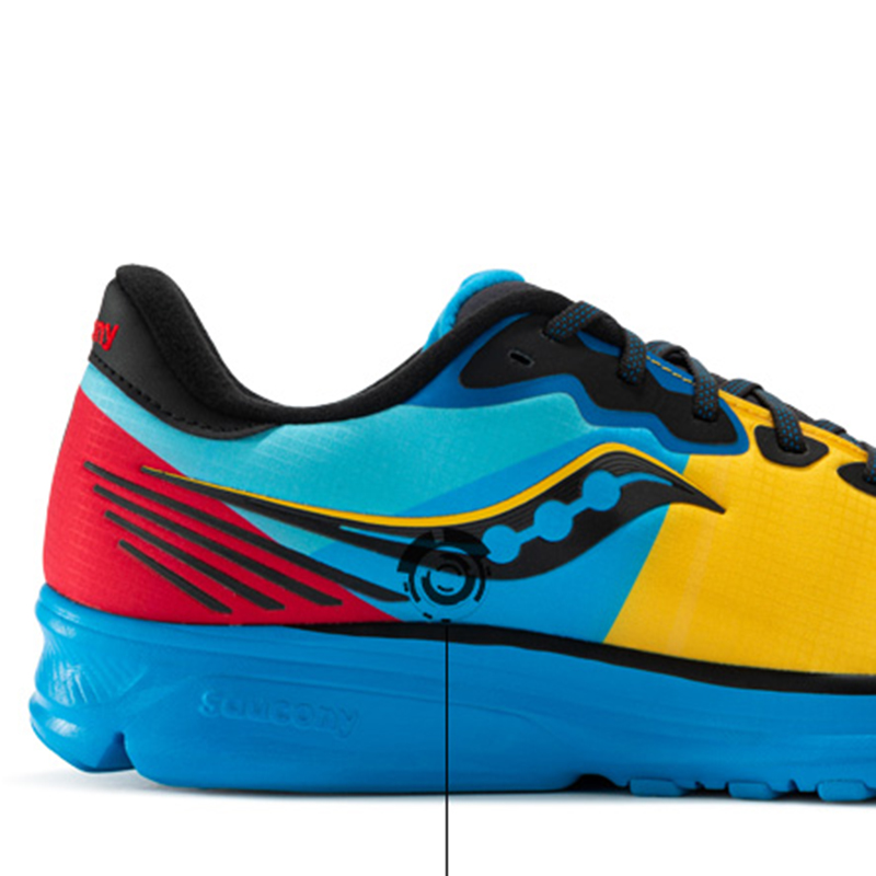 Кроссовки мужские Saucony Ride 14 Runshield желтые-голубые, 43 EU