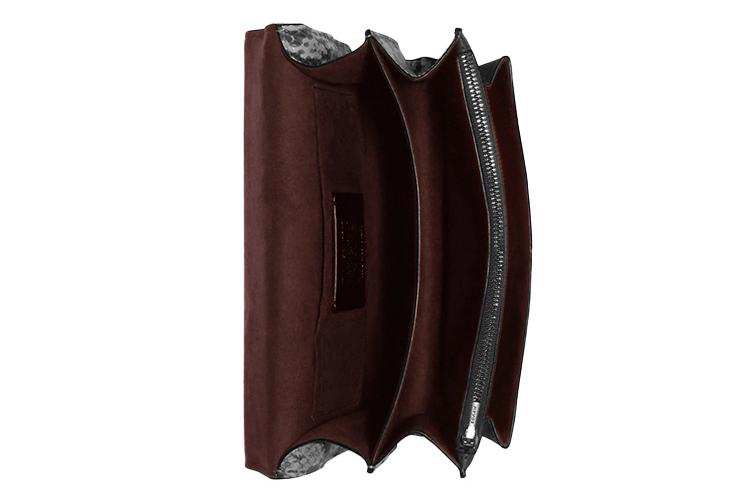 Сумка женская COACH Klare серый с монограммой и черной отделкой