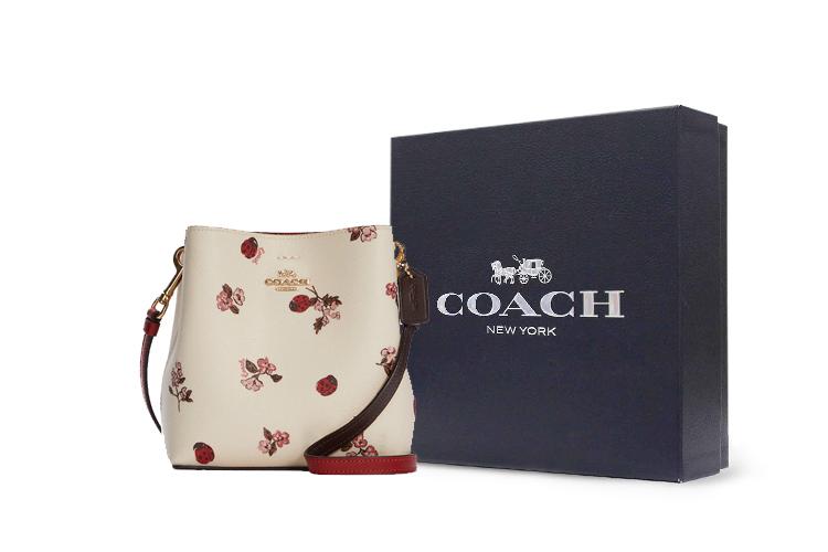 Сумка-ведро женская COACH Town C7268-IMCAH белая, малый размер