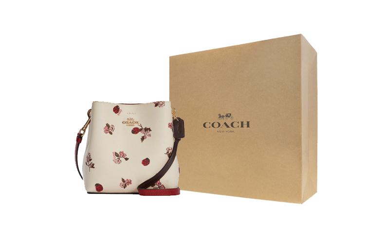 Сумка-ведро женская COACH Town C7268-IMCAH белая, малый размер