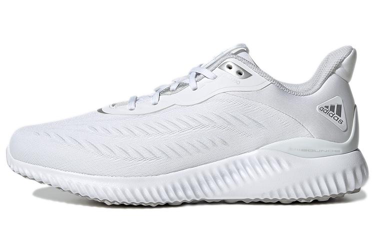 Кроссовки унисекс Adidas Alphabounce белые серебристо-металлические