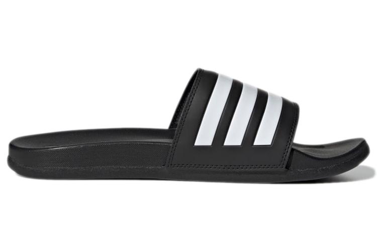 Шлепанцы унисекс Adidas Adilette Comfort Slide черные, белые, 40 2/3 EU