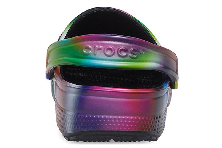 Шлепанцы унисекс Crocs Beach многоцветные черные, 45-46 EU