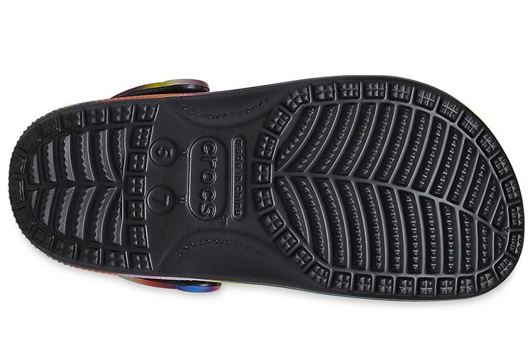 Шлепанцы унисекс Crocs Beach многоцветные черные, 45-46 EU