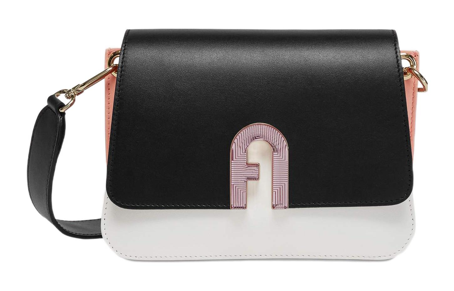 Сумка женская Furla Roman черно-белая