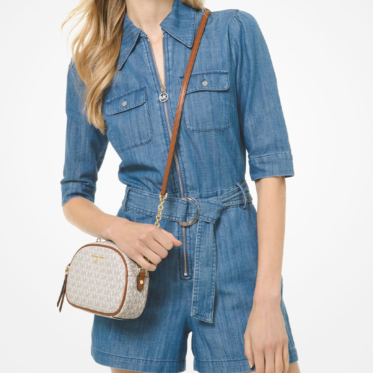 Сумка женская MICHAEL KORS Jet Set Charm Canvas ванильная белая