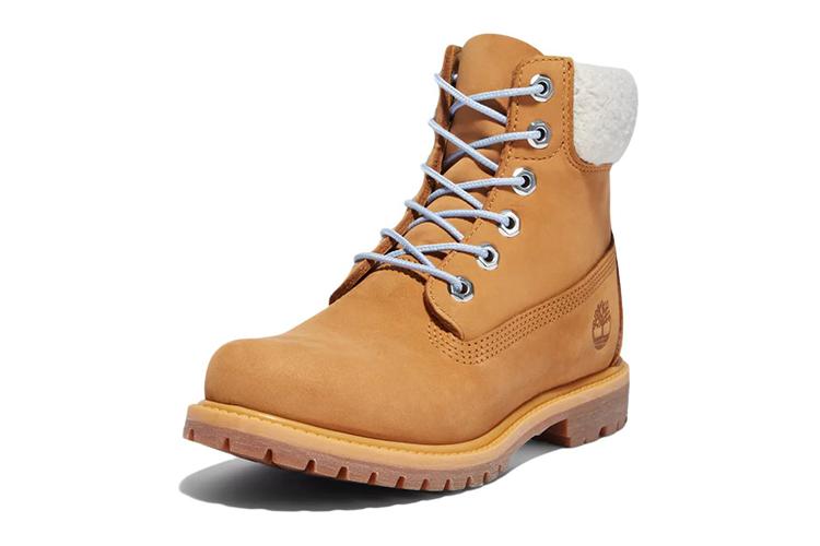 Ботинки женские Timberland Premium 6 Inch Waterproof Boot wheat nubuck and blue, 37 EU