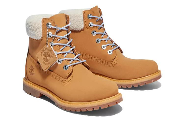 Ботинки женские Timberland Premium 6 Inch Waterproof Boot wheat nubuck and blue, 37 EU