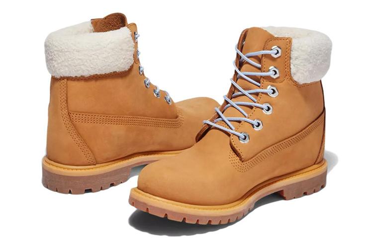 Ботинки женские Timberland Premium 6 Inch Waterproof Boot wheat nubuck and blue, 37 EU