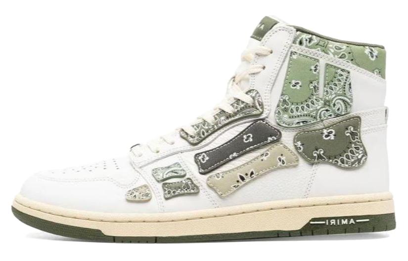 Кроссовки мужские AMIRI Skel Top High Bandana оливковые, 42 EU