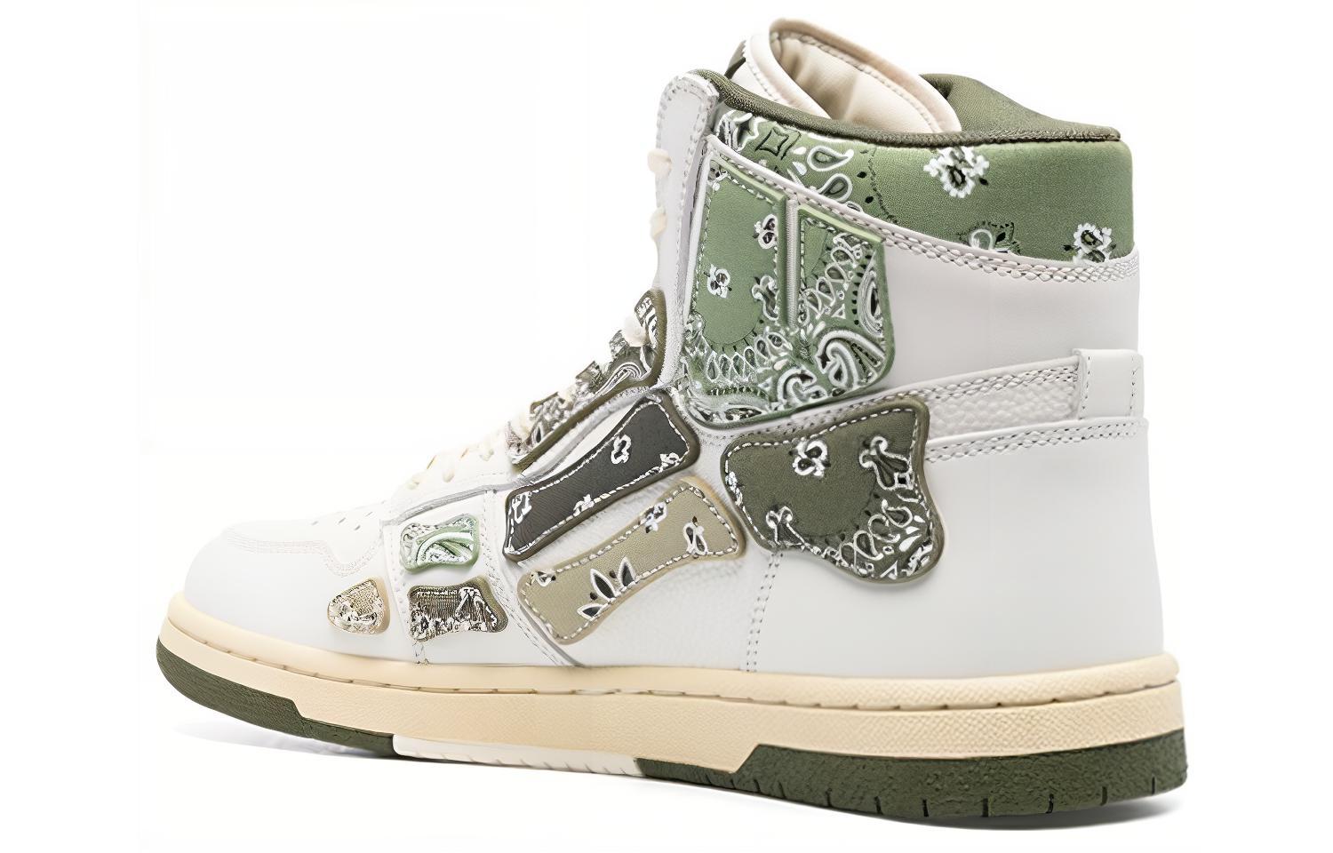 Кроссовки мужские AMIRI Skel Top High Bandana оливковые, 42 EU