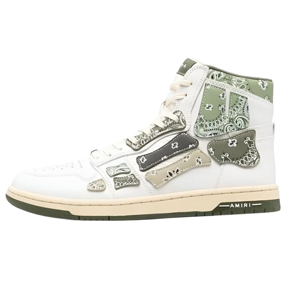 Кроссовки мужские AMIRI Skel Top High Bandana оливковые, 42 EU
