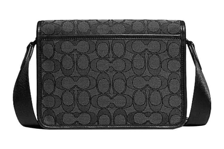 Сумка мужская COACH League Monogram Canvas черная, малый размер