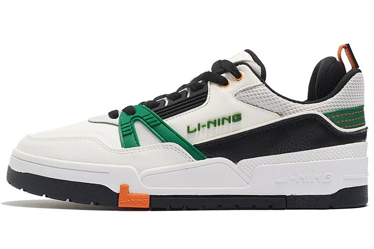 Кеды мужские LiNing 001 BTC белые и зелёные, 43.5 EU