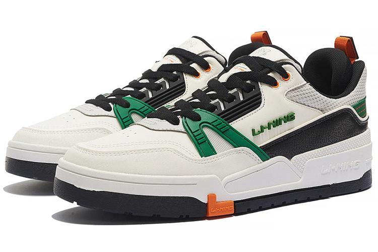 Кеды мужские LiNing 001 BTC белые и зелёные, 43.5 EU