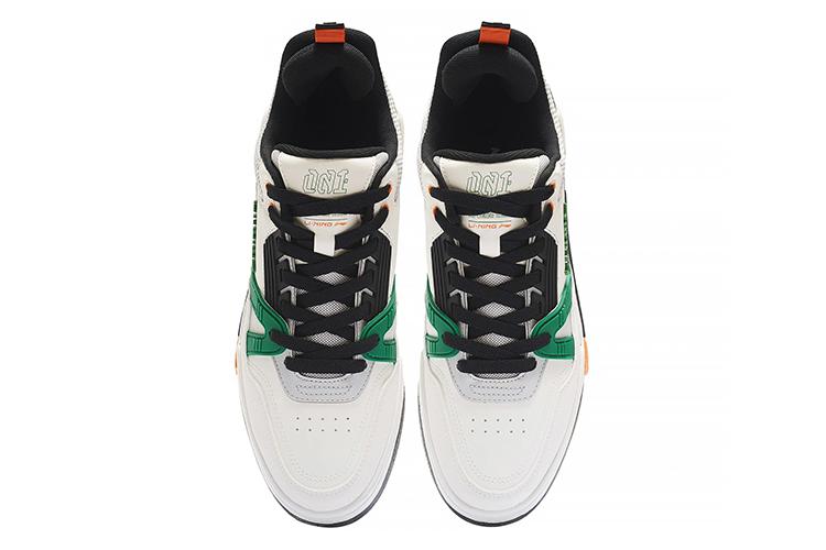 Кеды мужские LiNing 001 BTC белые и зелёные, 43.5 EU