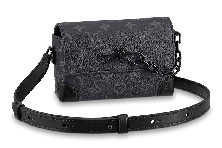 Сумка мужская LOUIS VUITTON Lv None черно-серая