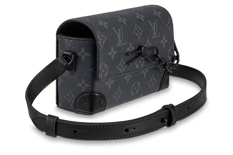 Сумка мужская LOUIS VUITTON Lv None черно-серая