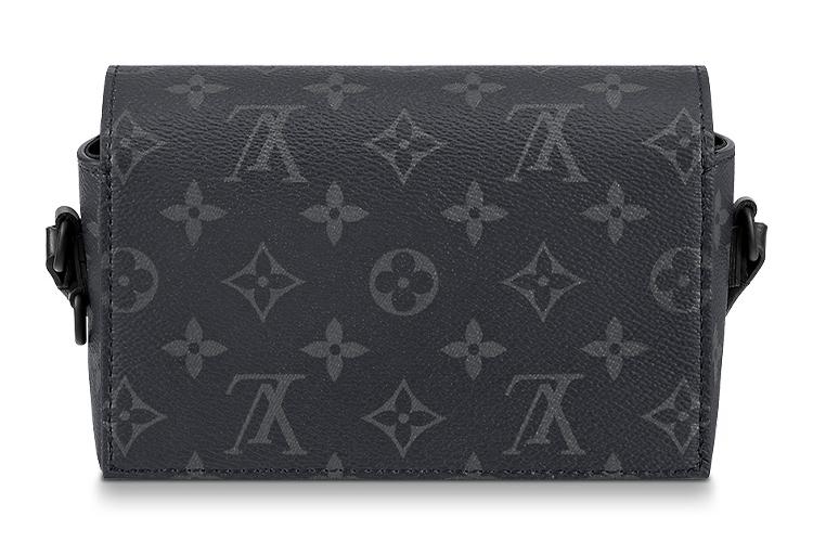 Сумка мужская LOUIS VUITTON Lv None черно-серая