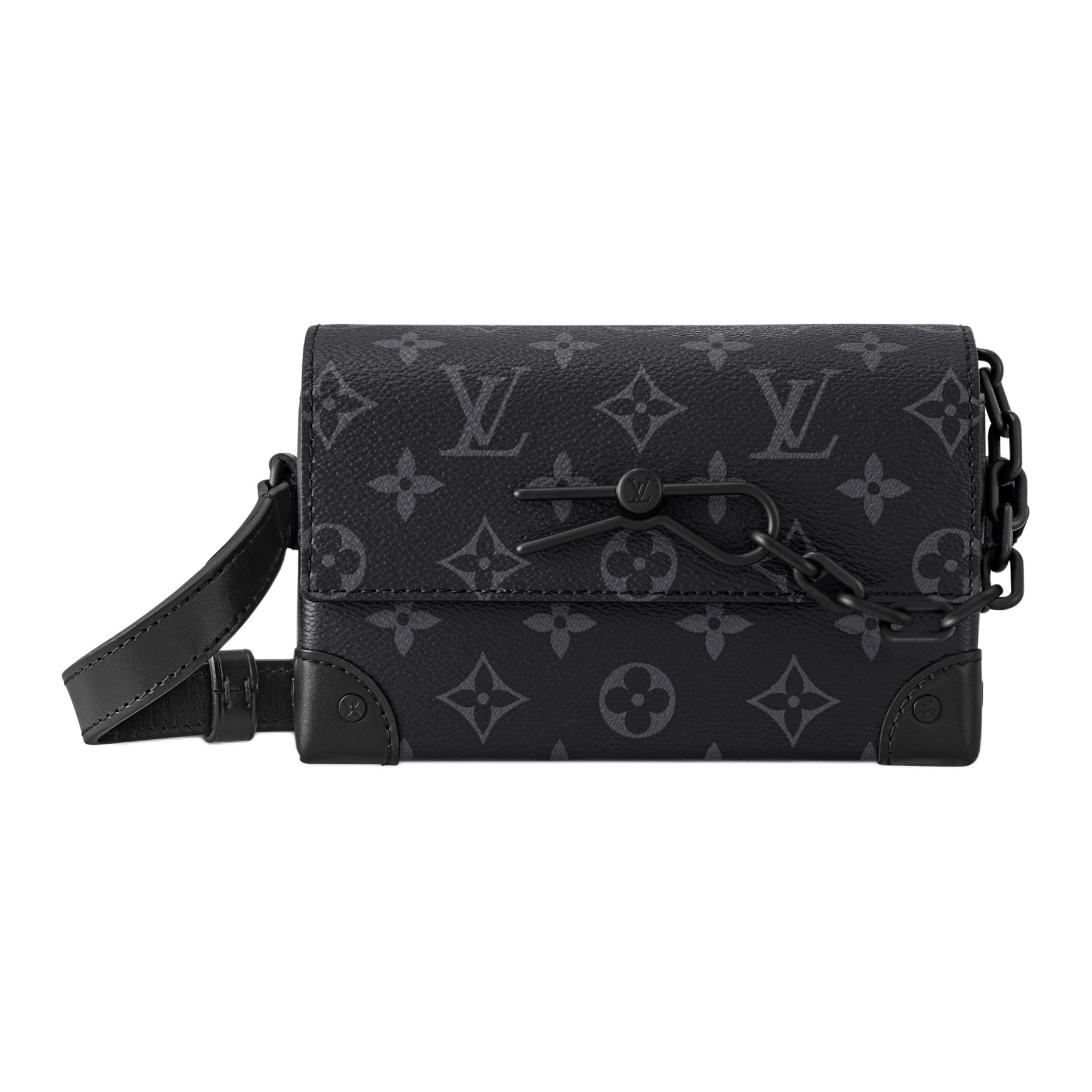 Сумка мужская LOUIS VUITTON Lv None черно-серая