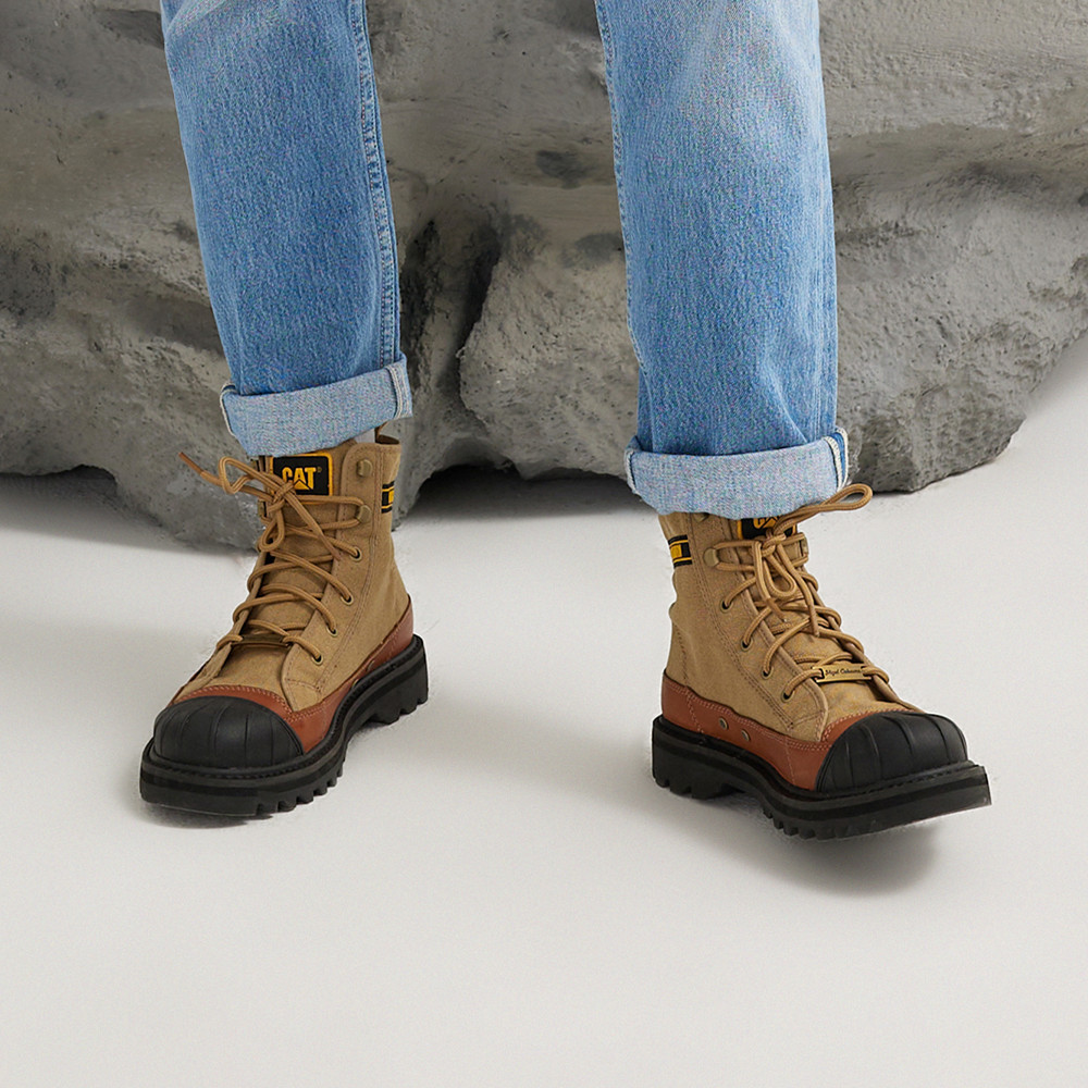 Утеплённые ботинки NIGEL CABOURN x CAT коричневые, 39 EU