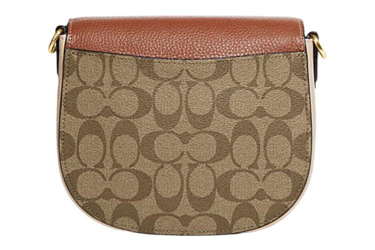 Кроссбоди сумка женская COACH Saddle Bag коричневая и ржавого оттенка