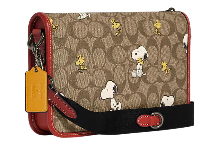 Сумка женская COACH Heritage Shoulder Bag коричнево-красная