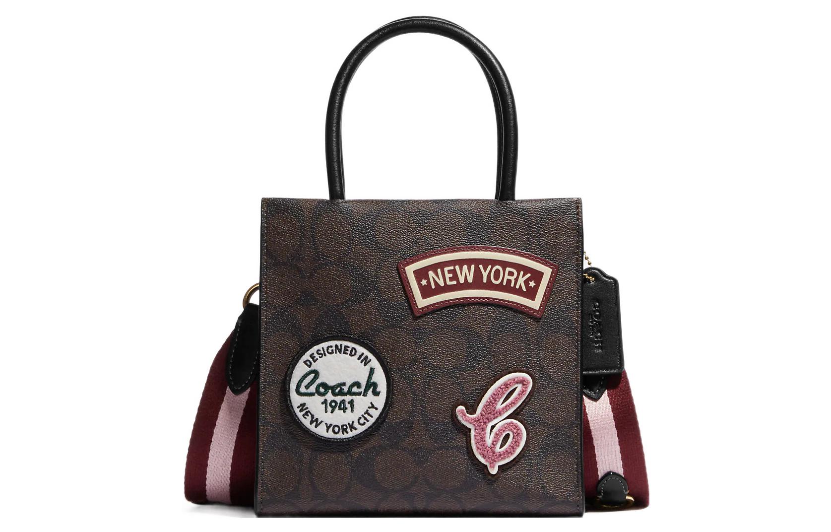 Сумка женская COACH Cally Patchwork темно-коричневая