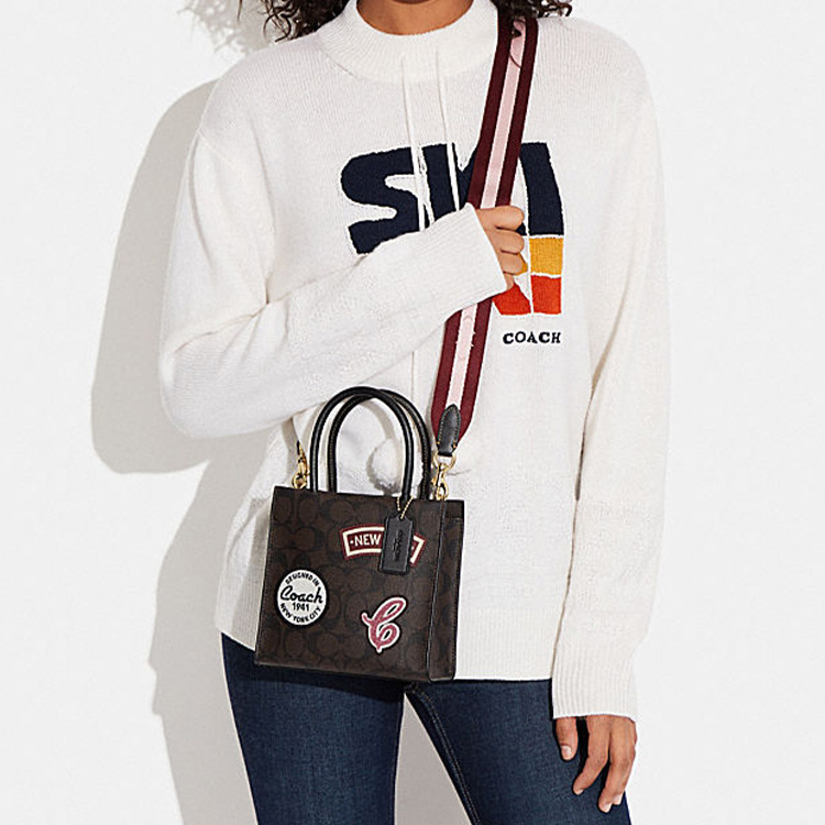 Сумка женская COACH Cally Patchwork темно-коричневая