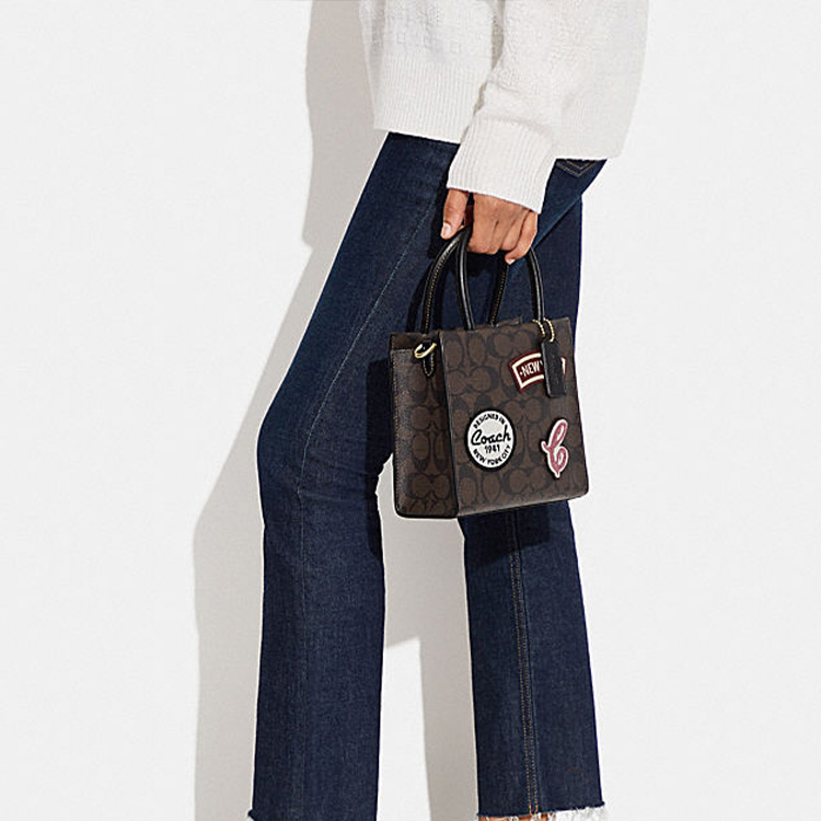 Сумка женская COACH Cally Patchwork темно-коричневая