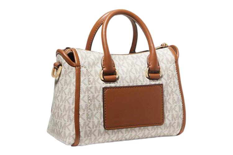 Сумка женская MICHAEL KORS Carine Canvas With Leather через плечо, ванильная