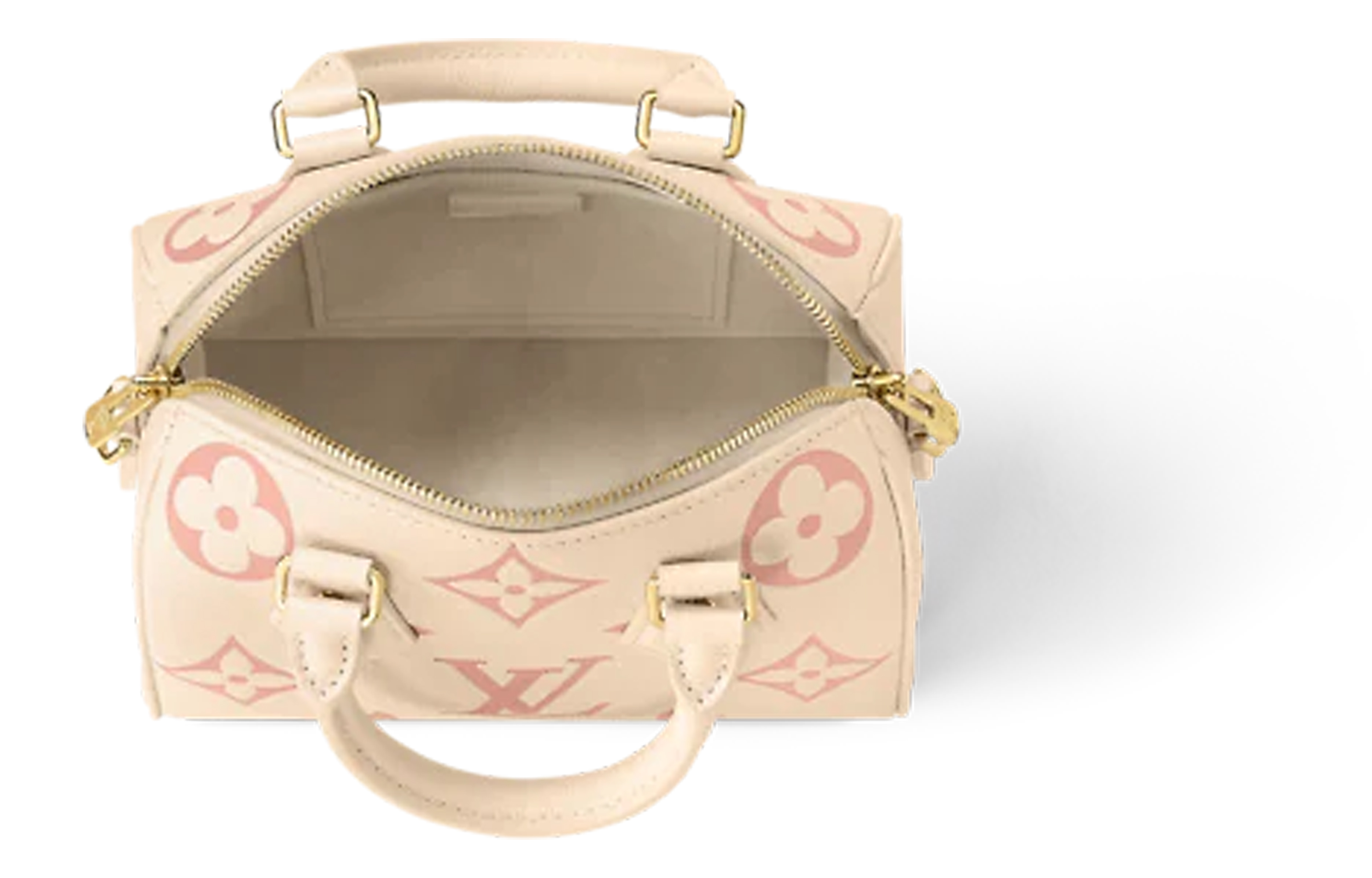 Кроссбоди-сумка женская LOUIS VUITTON Speedy Bandoulière 20 бежево-розовая