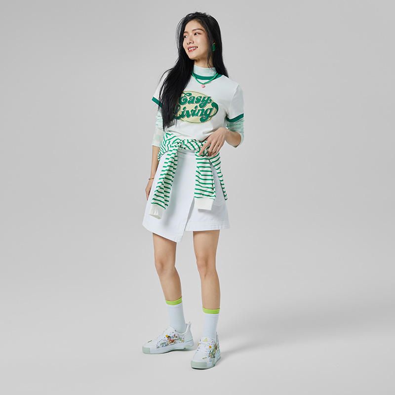 Кеды мужские PEAK Taichi Leaping белые, зеленые, 39 EU